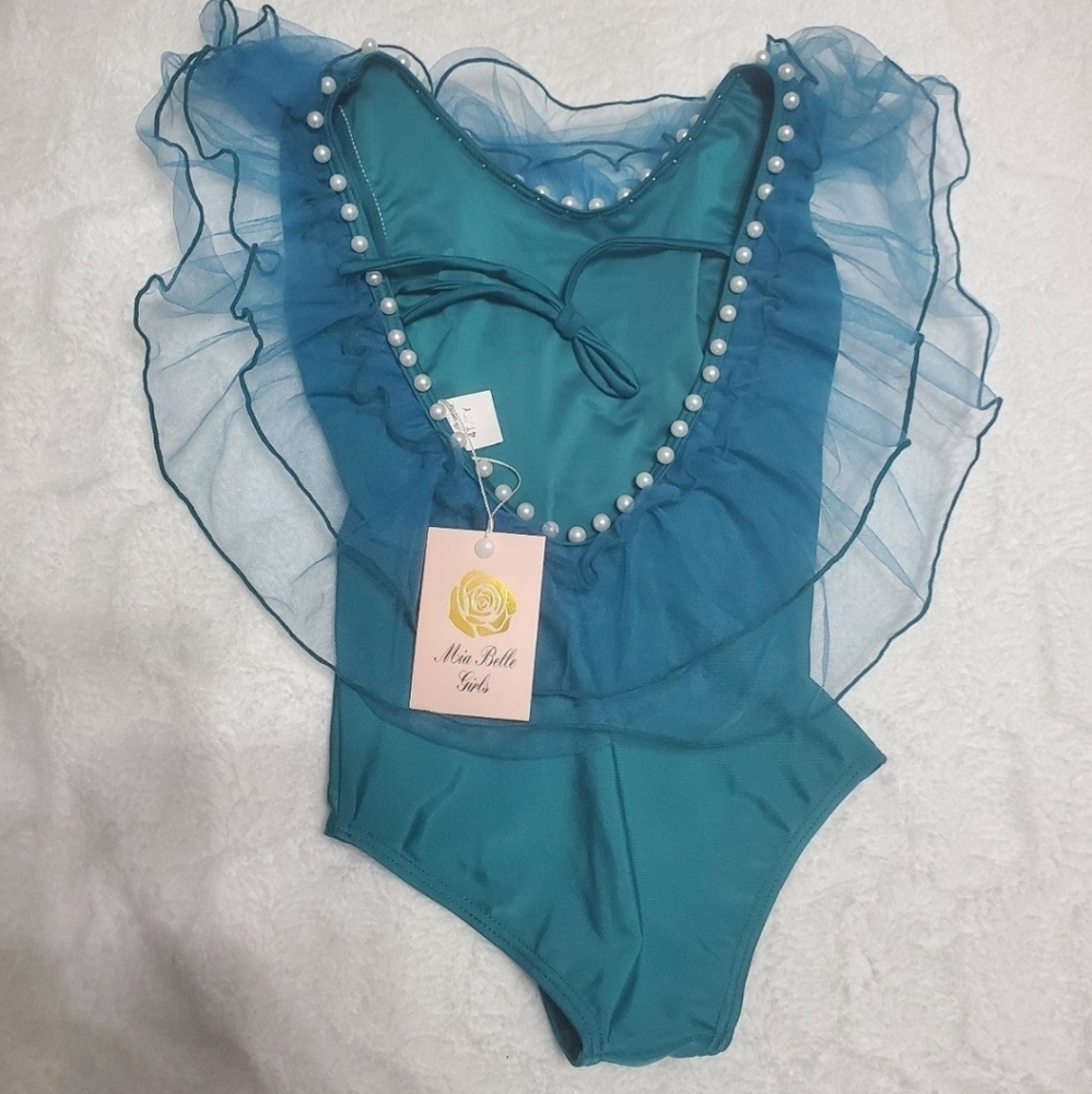 Mia belle Teal swimsuit Size 4 Toddler